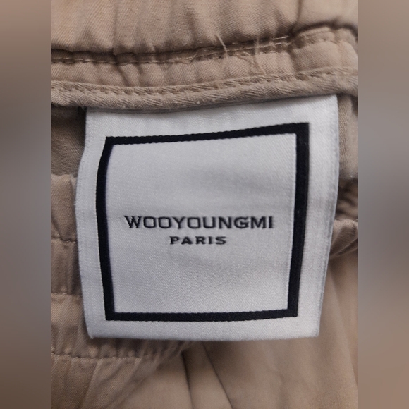 Wooyoungmi - Mens Khaki Style Drawstring Jogger Pants - Size: IT 46 - Picture 10 of 14